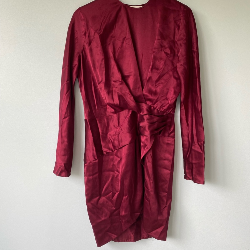 Michelle Mason Origami Wrap Mini Dress